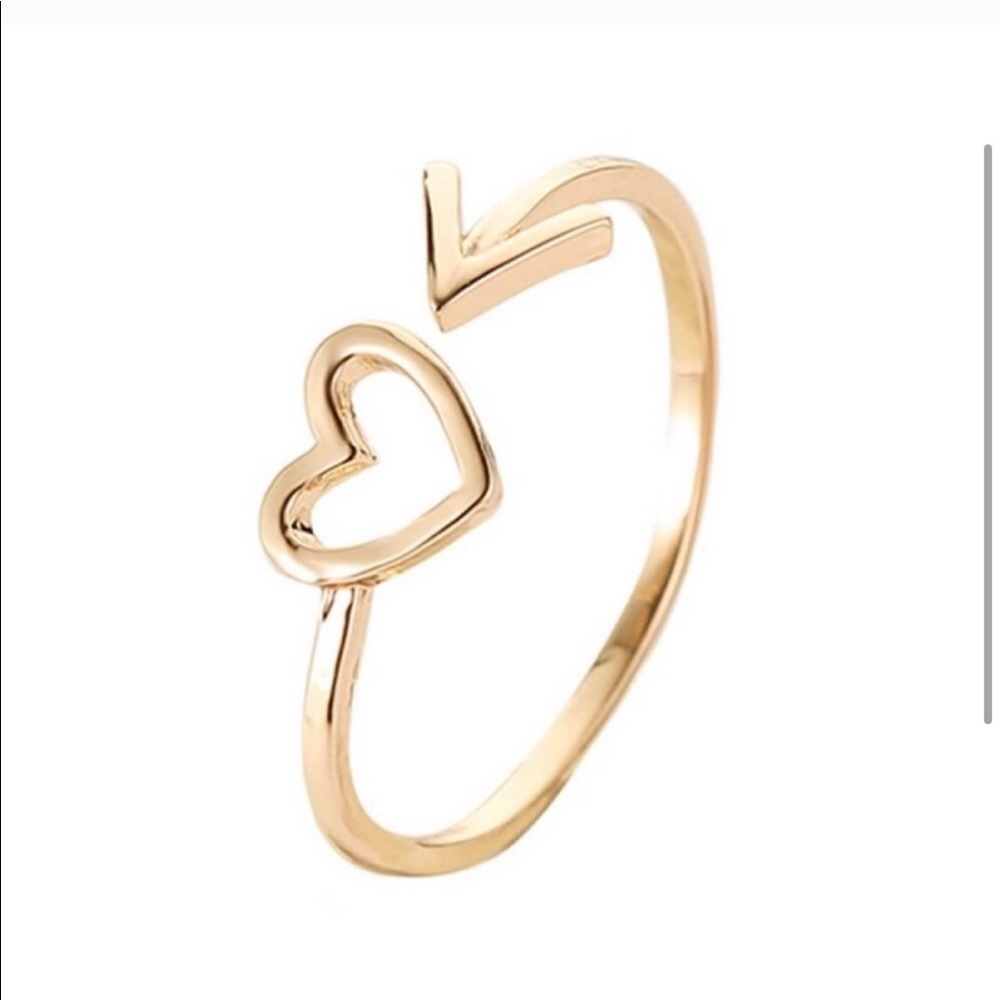 ✨ NEW Gold Heart Arrow Travel Long Distance Ring - Picture 4 of 8